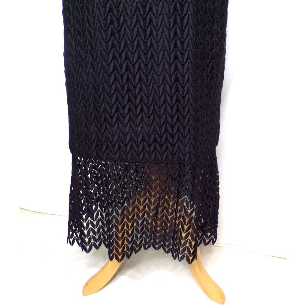 🆕KAY UNGER Tatum Lace Midi Cocktail Dress Black 10 - Picture 8 of 11